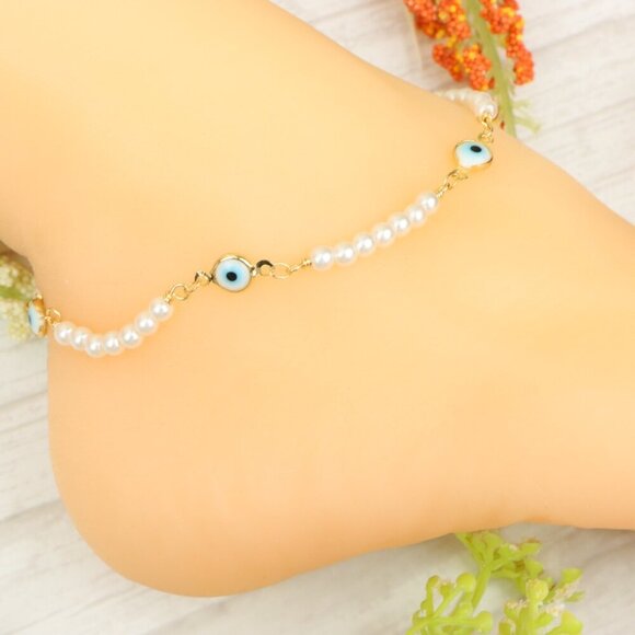 "Handmade Anklet – Elegant & Delicate Jewelry for Women | UNVRC1454 - Picture 1 of 10